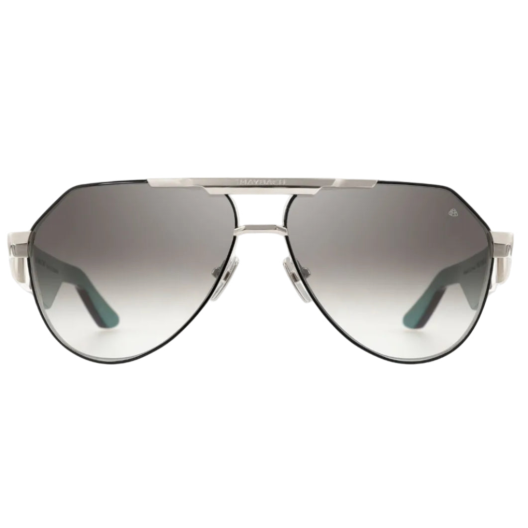 Maybach The King III Unisex Palladium / Black Lacquer Grey Gradient Sunglasses 