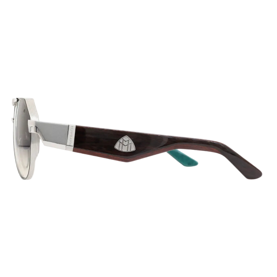 Maybach THE KING III Unisex Luxury Palladium / Blue-Grey Gradient Sunglasses