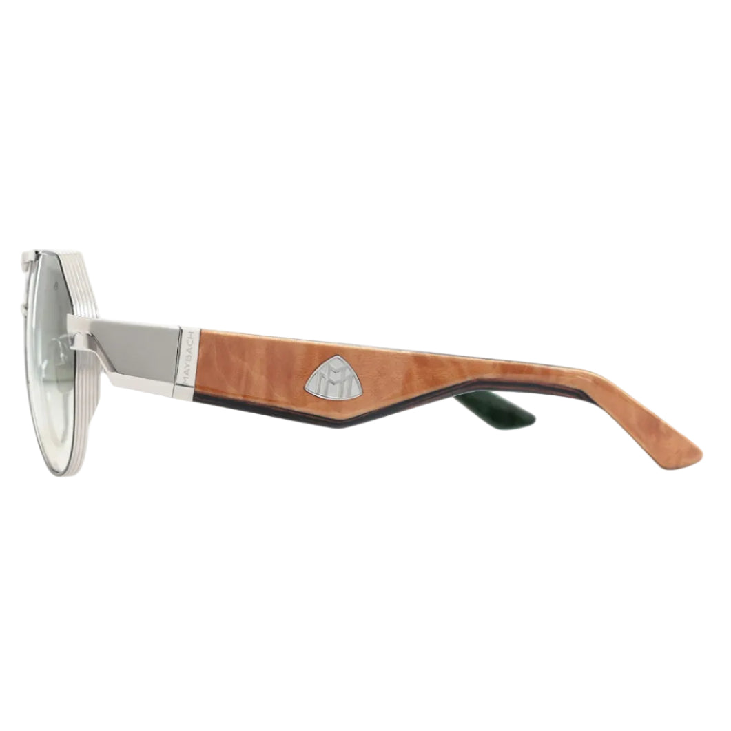 Maybach THE KING III Unisex Luxury Palladium / Green Gradient Sunglasses