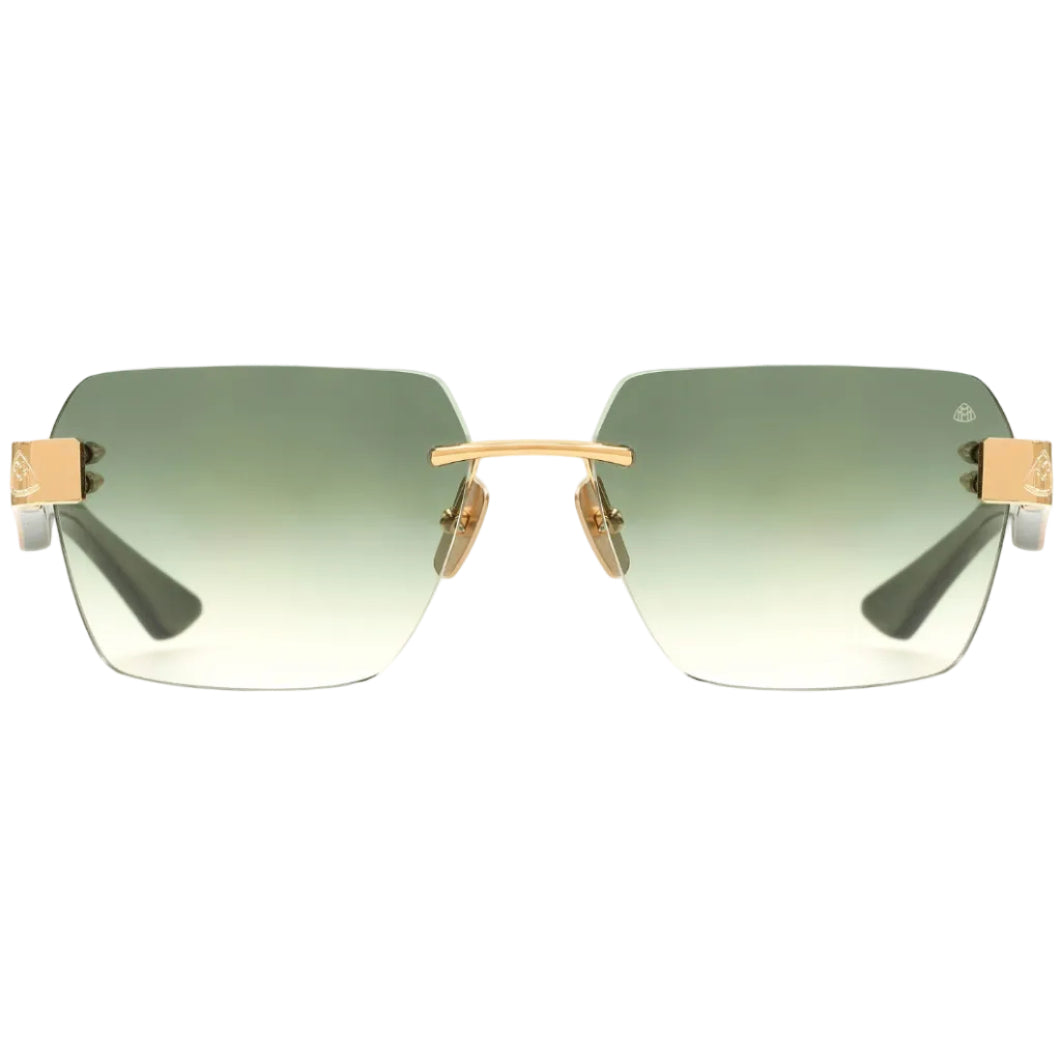 Maybach THE MAGIC I Unisex Luxury 22K Gold / Green Gradient Sunglasses 