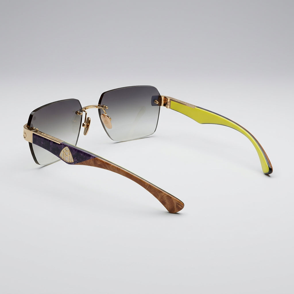 Maybach THE MAGIC I Unisex Luxury 22K Gold / Light Bronze Gradient Sunglasses