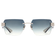 Maybach THE MAGIC I Unisex Luxury Palladium / Light Blue Gradient Sunglasses 