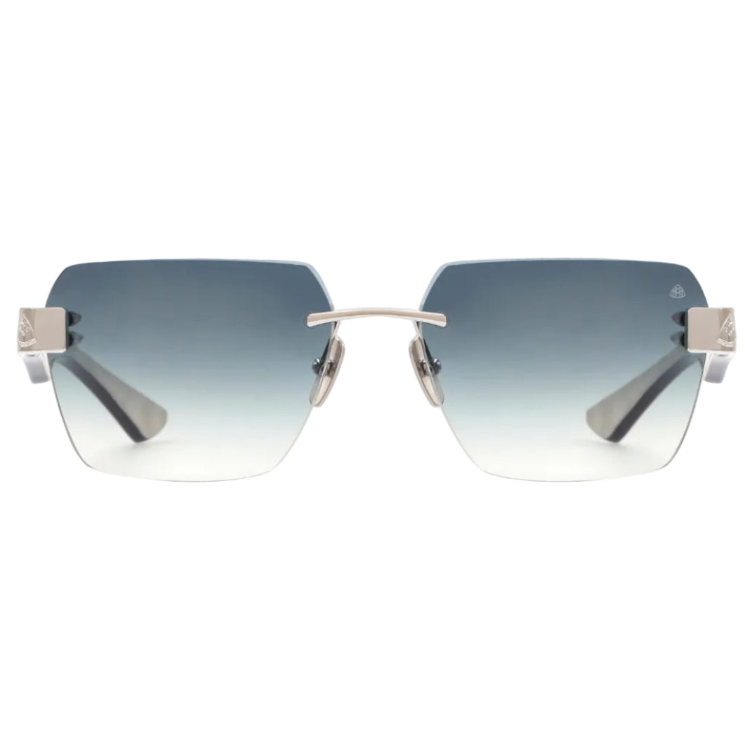 Maybach THE MAGIC I Unisex Luxury Palladium / Light Blue Gradient Sunglasses 