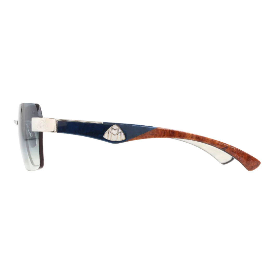 Maybach THE MAGIC I Unisex Luxury Palladium / Light Blue Gradient Sunglasses