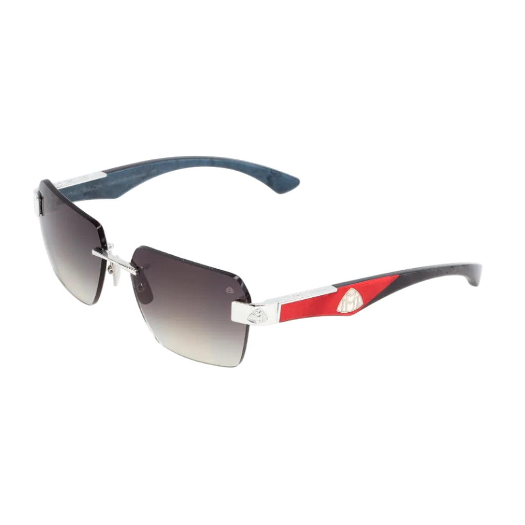 Maybach THE MAGIC I Unisex Luxury Palladium / Blue-Grey Gradient Sunglasses