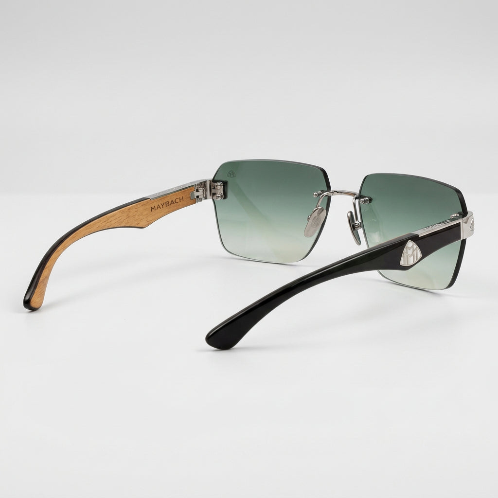 Maybach THE MAGIC I Unisex Luxury Palladium / Green Gradient Sunglasses