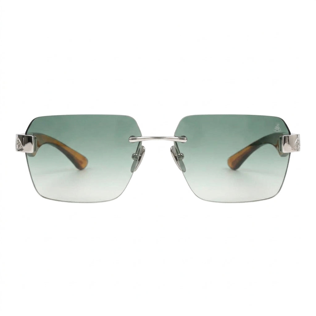 Maybach THE MAGIC I Unisex Luxury Palladium / Green Gradient Sunglasses 