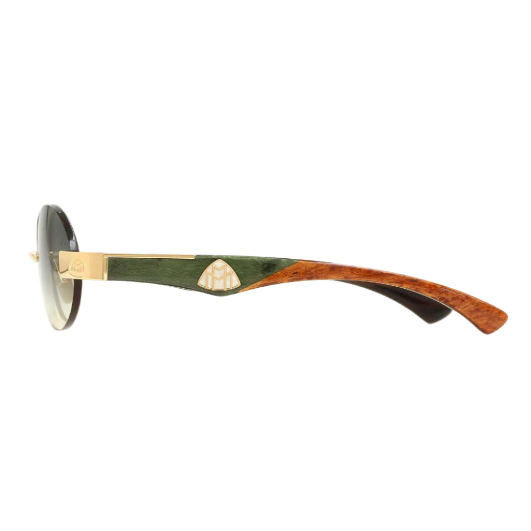 Maybach THE MAGIC II Unisex 22K Gold / Mother of Pearl Green Gradient Sunglasses
