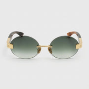 Maybach THE MAGIC II Unisex 22K Gold / Mother of Pearl Green Gradient Sunglasses 