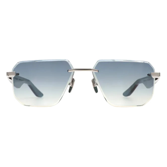 Maybach THE VISIONIST SUN I Unisex Palladium Plated Titanium / Light Blue Gradient Sunglasses 