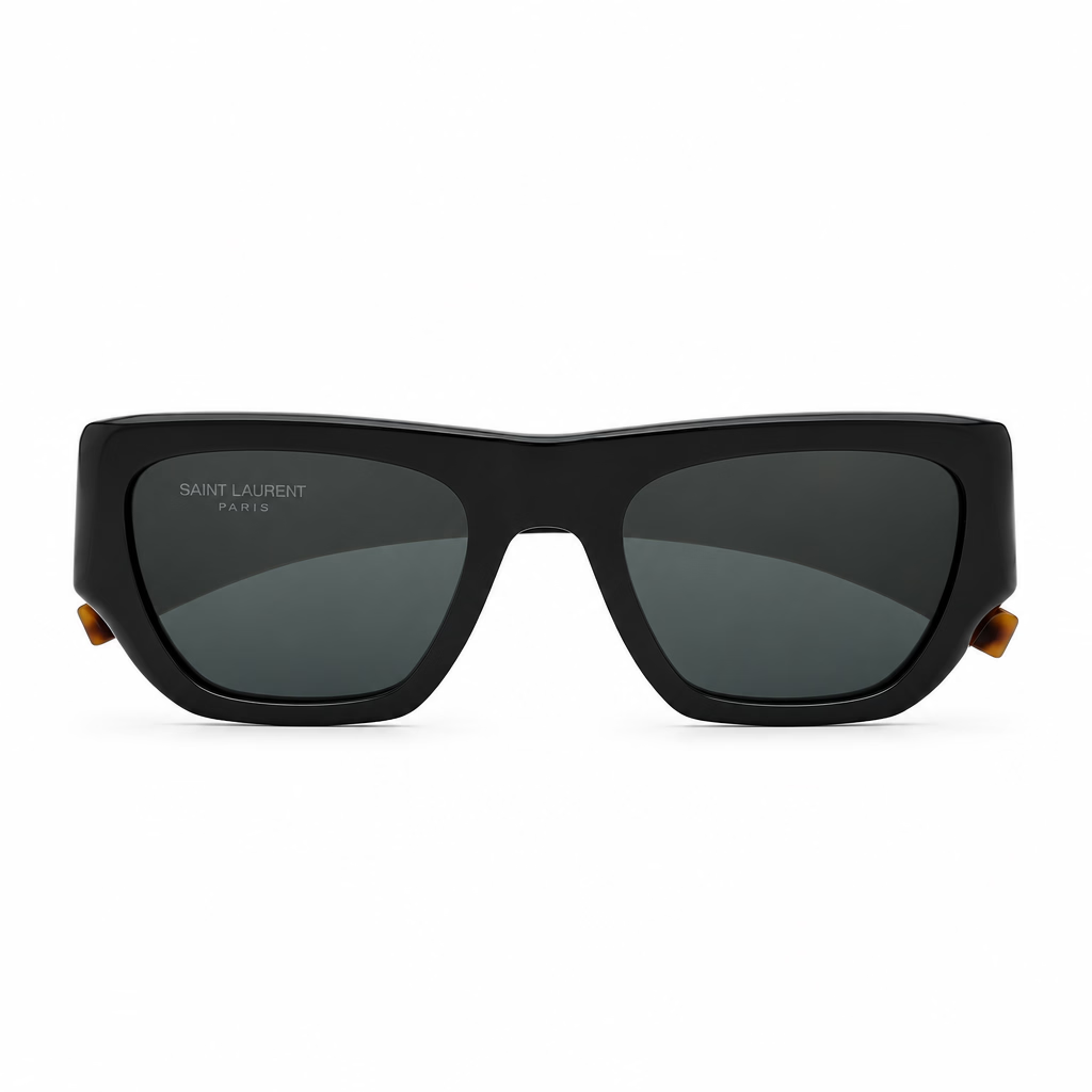 Saint Laurent SL 740 Women Pillowed Square Black / Medium Havana Sunglasses