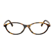 Miu Miu Women MU 09XV Honey Havana Cat-Eye Optical Glasses 