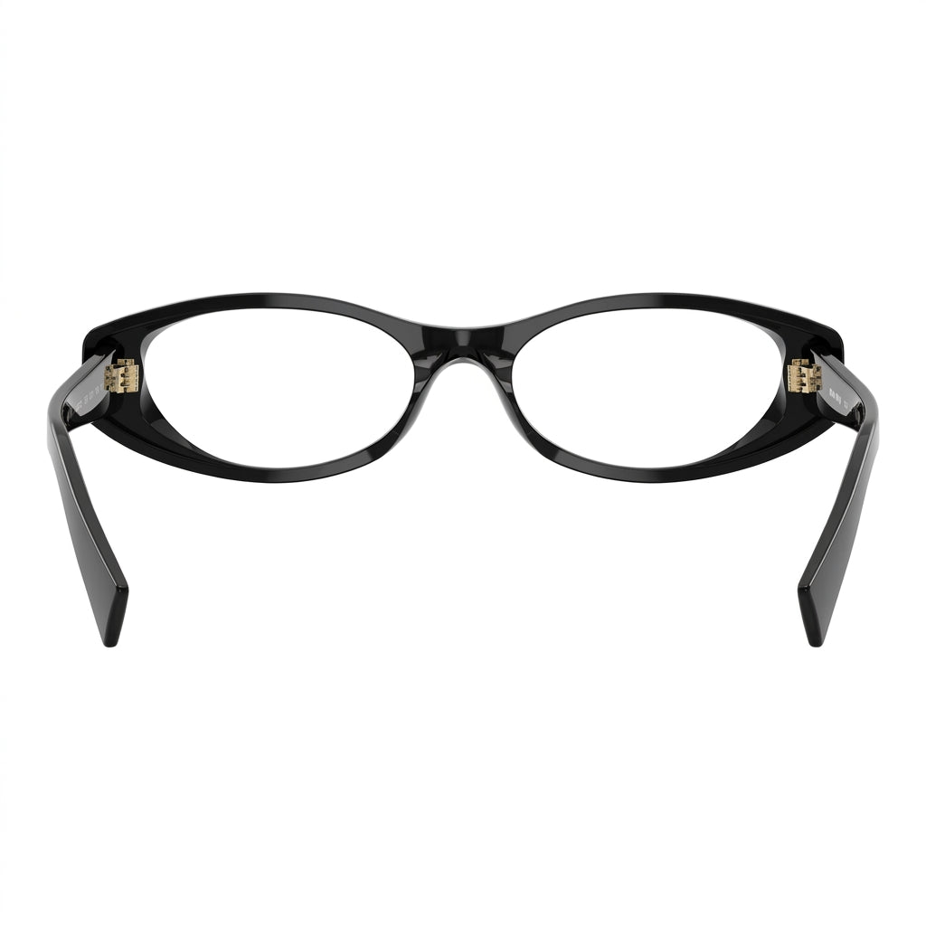 Miu Miu Women MU 03ZV Narrow Oval Optical  Black / Transparent Glasses