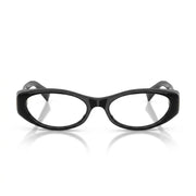 Miu Miu Women MU 03ZV Narrow Oval Optical  Black / Transparent Glasses 