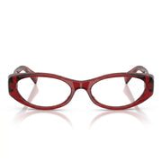 Miu Miu Women MU 03ZV Narrow Oval Optical Red / Transparent Glasses