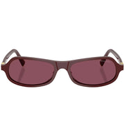 Miu Miu Women MU B10SU Irregular Cherry / Dark Violet Sunglasses 