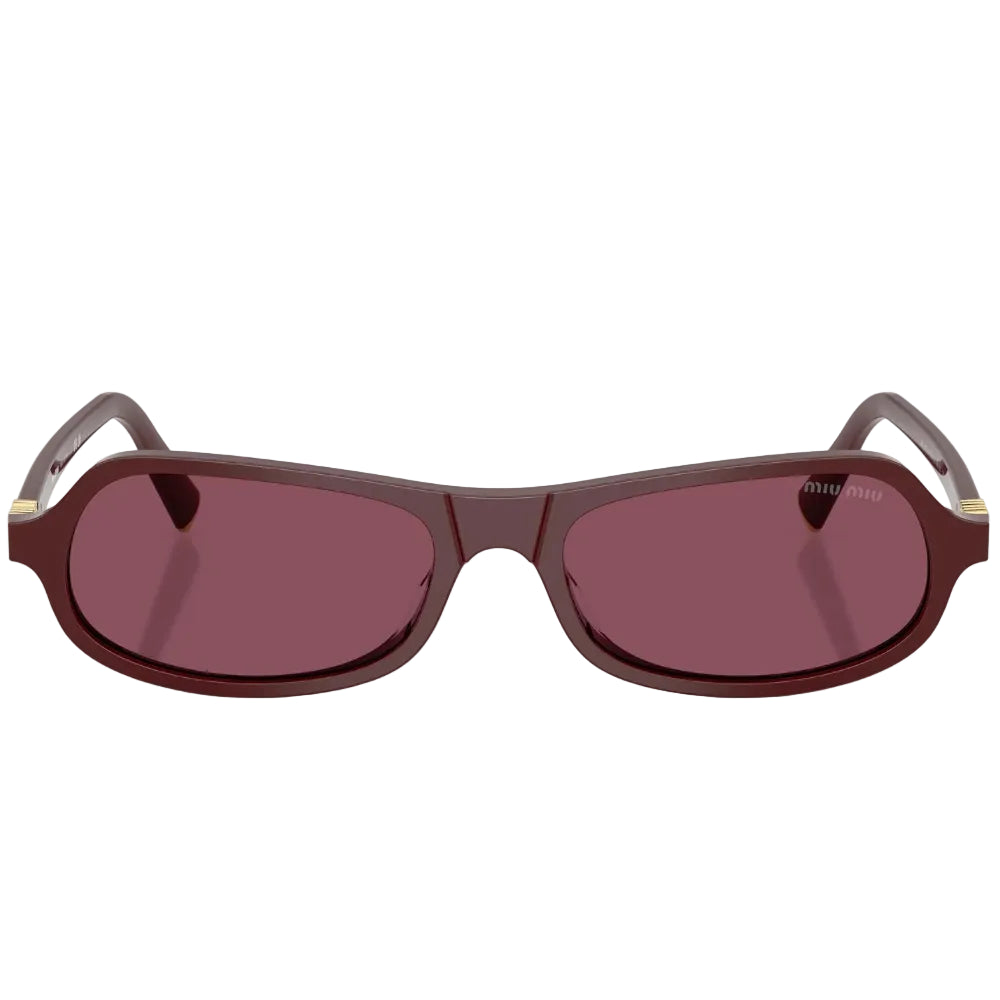 Miu Miu Women MU B10SU Irregular Cherry / Dark Violet Sunglasses 