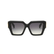 Philipp Plein Women Black Acetate Hexagon Logo Sunglasses