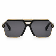 Philipp Plein Unisex Aviator Black / Rose Gold Sunglasses