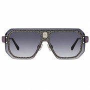 Philipp Plein Unisex Shield Semi-Matt Purple / Silver Sunglasses