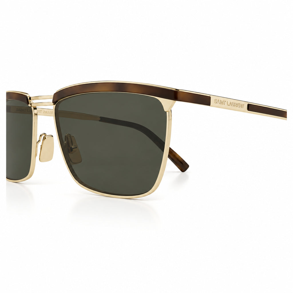 Saint Laurent Men SL 795 Joe Square Gold / Havana Sunglasses
