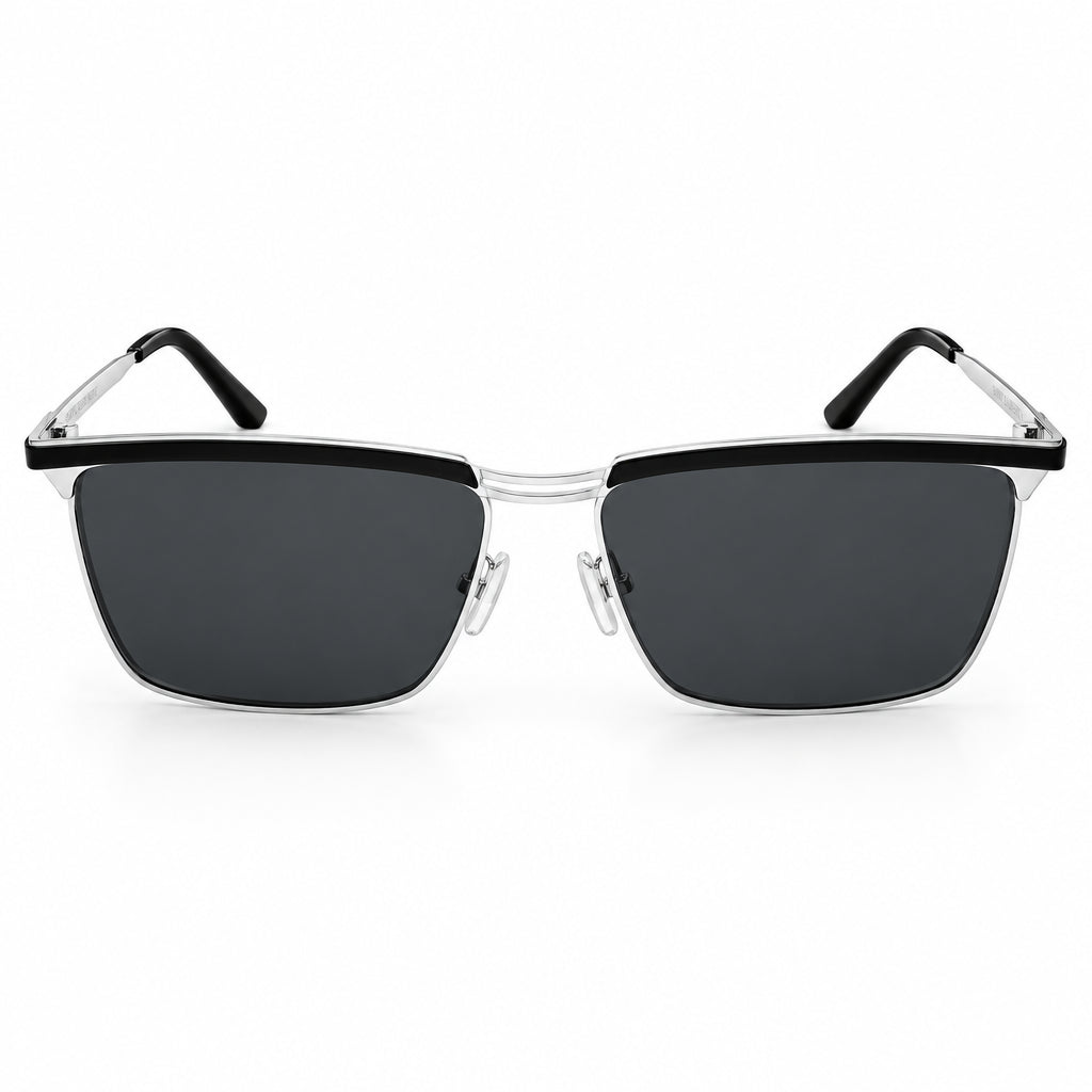 Saint Laurent Men SL 795 Joe Square Silver / Black Sunglasses   