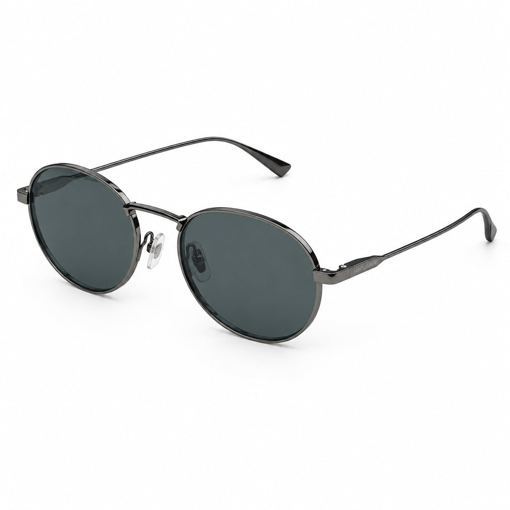 Saint Laurent Unisex SL 799 004 Ruthenium Oval Sunglasses