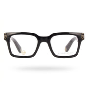 Philipp Plein Men Shiny Black & Gold Square Glasses