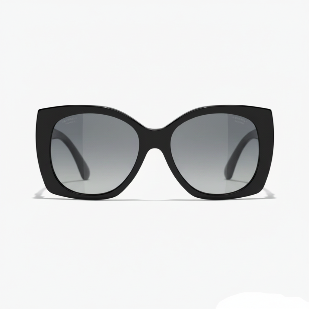 Chanel Women Square Black Sunglasses