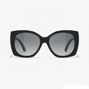 Chanel Women Square Black Sunglasses