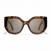 Chanel Women Butterfly Brown Sunglasses