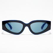  Chanel Women Shield Blue Sunglasses