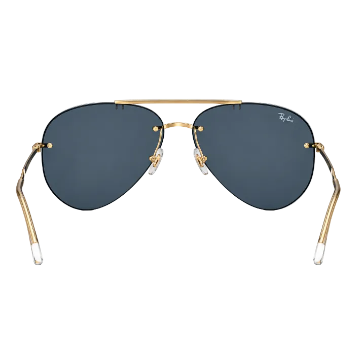 Ray-Ban Unisex Rimless Pilot Dark Blue Sunglasses