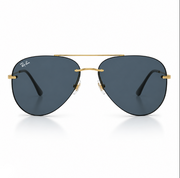 Ray-Ban Unisex Rimless Pilot Dark Blue Sunglasses