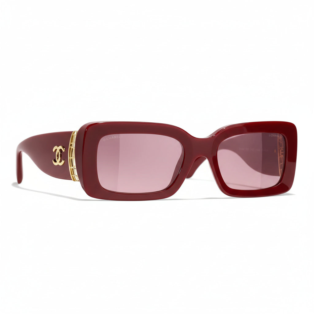 Chanel Women’s Rectangular Red Sunglasses