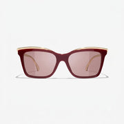 Chanel Women Butterfly Burgundy Sunglasses