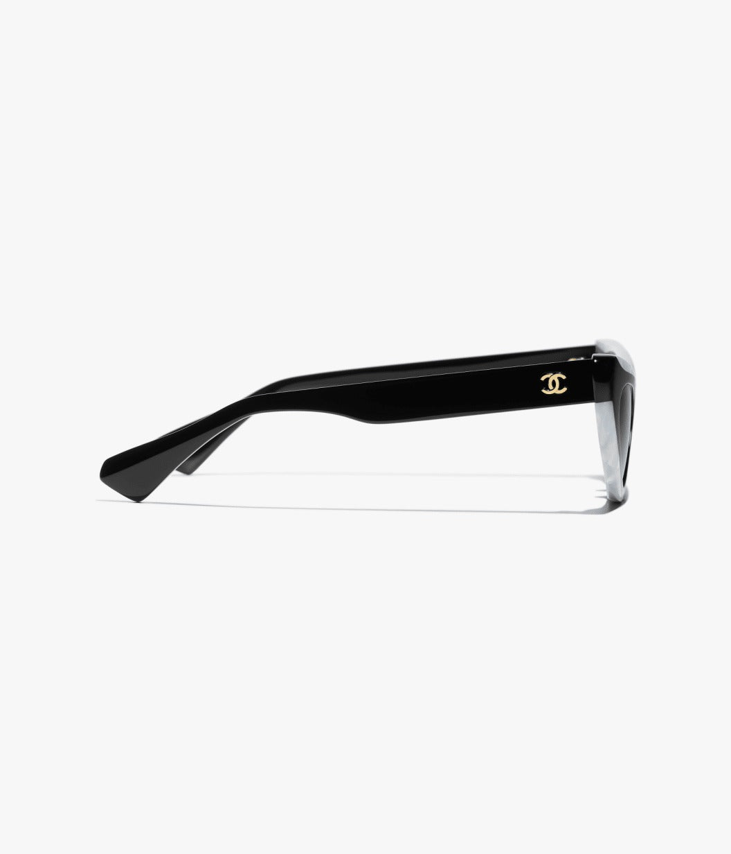 Chanel Women Cat-Eye Frame Black & Mother of Pearl Sunglasses