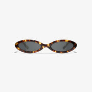 Chanel Women Oval Tortoise Sunglasses