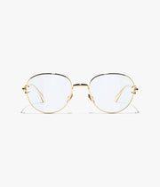 Chanel Women Pantos Gold Frame Light Blue Glasses