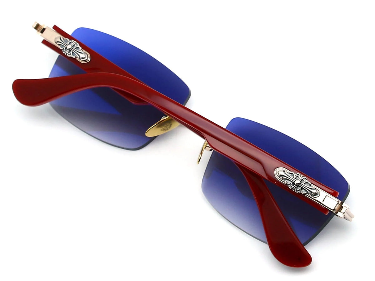 Chrome Hearts Deep II Red/Gold Sunglasses