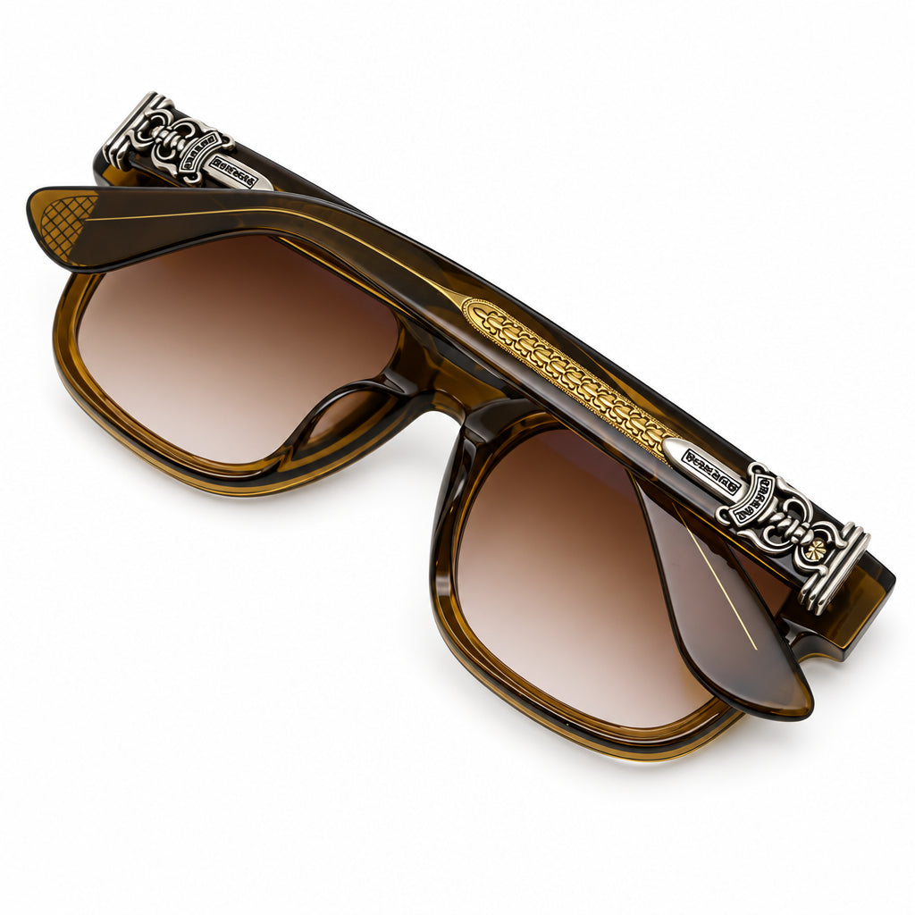 Chrome Hearts Cuntvoluted Rous Brown Glasses