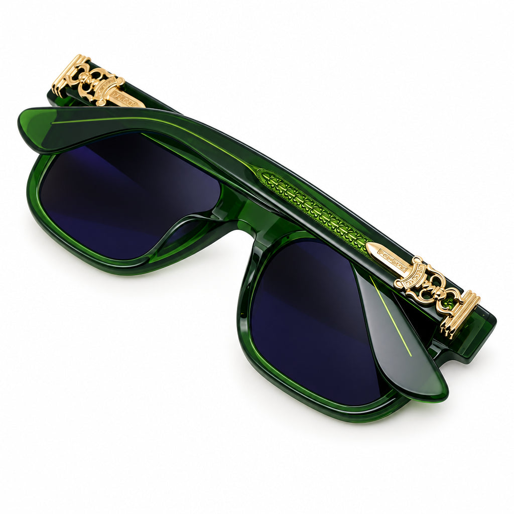 Chrome Hearts Cuntvoluted Rous Green Glasses