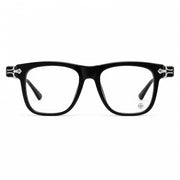 Chrome Hearts Unisex Black-Silver Square Optical Glasses