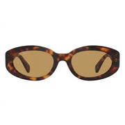 Miu Miu Women Oval Havana / Brown Sunglasses