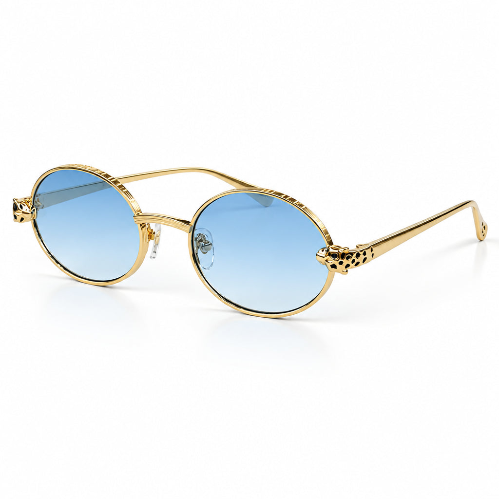 Cartier Panthère de C Women Round Blue Gradient Sunglasses