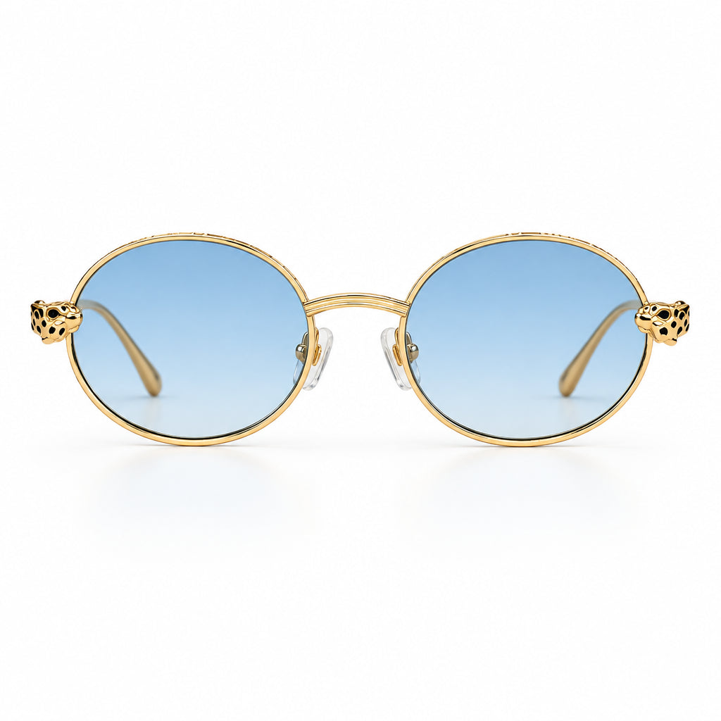 Cartier Panthère de C Women Round Blue Gradient Sunglasses