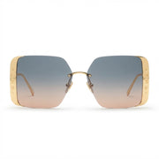 Louis Vuitton Women Square Frame Satin Gold Sunglasses