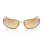 Miu Miu Women MU A50S Rimless Shield  Gold / Yellow Gradient Sunglasses 