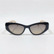 Chanel Women Angular Cat Eye Black & Beige Sunglasses