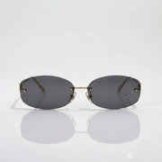 Louis Vuitton Women Crystal Oval Grey Sunglasses